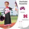 imageLOLANTA Girls Cheerleader Uniform Long Sleeve Cheerleading Dress Kids Halloween Costumes Party Outfit Christmas Gifts 513YBlack Pink