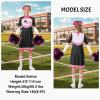 imageLOLANTA Girls Cheerleader Uniform Long Sleeve Cheerleading Dress Kids Halloween Costumes Party Outfit Christmas Gifts 513YBlack Pink