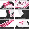 imageLOLANTA Girls Cheerleader Uniform Long Sleeve Cheerleading Dress Kids Halloween Costumes Party Outfit Christmas Gifts 513YBlack Pink