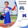 imageLOLANTA Girls Cheerleader Uniform Long Sleeve Cheerleading Dress Kids Halloween Costumes Party Outfit Christmas Gifts 513YBlue