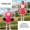 imageLOLANTA Girls Cheerleader Uniform Long Sleeve Cheerleading Dress Kids Halloween Costumes Party Outfit Christmas Gifts 513YPink