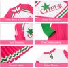 imageLOLANTA Girls Cheerleader Uniform Long Sleeve Cheerleading Dress Kids Halloween Costumes Party Outfit Christmas Gifts 513YPink