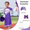 imageLOLANTA Girls Cheerleader Uniform Long Sleeve Cheerleading Dress Kids Halloween Costumes Party Outfit Christmas Gifts 513YPurple