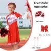 imageLOLANTA Girls Cheerleader Uniform Long Sleeve Cheerleading Dress Kids Halloween Costumes Party Outfit Christmas Gifts 513YRed