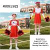 imageLOLANTA Girls Cheerleader Uniform Long Sleeve Cheerleading Dress Kids Halloween Costumes Party Outfit Christmas Gifts 513YRed