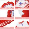 imageLOLANTA Girls Cheerleader Uniform Long Sleeve Cheerleading Dress Kids Halloween Costumes Party Outfit Christmas Gifts 513YRed