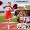 imageLOLANTA Girls Cheerleader Uniform Long Sleeve Cheerleading Dress Kids Halloween Costumes Party Outfit Christmas Gifts 513YRed