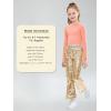 imageLOLANTA Girls Sequin Flare Pants Sparkle Bell Bottoms Kids Elastic Waist Glitter Disco Dance TrousersChampagne