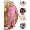 imageLOLANTA Girls Sequin Flare Pants Sparkle Bell Bottoms Kids Elastic Waist Glitter Disco Dance TrousersPink