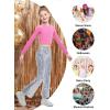 imageLOLANTA Girls Sequin Flare Pants Sparkle Bell Bottoms Kids Elastic Waist Glitter Disco Dance TrousersSilver