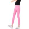 imageLOLANTA Girls Shiny Metallic Leggings Kids Stretchy Tights Ankle Length Shiny Dance PantsPink