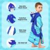 imageLOLANTA Kids Boys Girls Bath Towels Hooded Dinosaur Terry Cloth Cover ups Childrens Beach Towel Pool Swim Poncho CottonGreenANew13TBlueshark