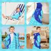 imageLOLANTA Kids Boys Girls Bath Towels Hooded Dinosaur Terry Cloth Cover ups Childrens Beach Towel Pool Swim Poncho CottonGreenANew13TBlueshark