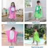 imageLOLANTA Kids Boys Girls Bath Towels Hooded Dinosaur Terry Cloth Cover ups Childrens Beach Towel Pool Swim Poncho CottonGreenANew13TGreenb