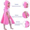 imageLOLANTA Kids Boys Girls Bath Towels Hooded Dinosaur Terry Cloth Cover ups Childrens Beach Towel Pool Swim Poncho CottonGreenANew13TPinkb