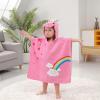 imageLOLANTA Kids Boys Girls Bath Towels Hooded Dinosaur Terry Cloth Cover ups Childrens Beach Towel Pool Swim Poncho CottonGreenANew13TPinkunicorn