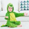 imageLOLANTA Toddler Dinosaur Animal Costume Unisex Baby Kids Flannel Hooded Romper Jumpsuit Dress Up OutfitGreendinosuar