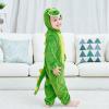 imageLOLANTA Toddler Dinosaur Animal Costume Unisex Baby Kids Flannel Hooded Romper Jumpsuit Dress Up OutfitGreendinosuar