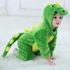 imageLOLANTA Toddler Dinosaur Animal Costume Unisex Baby Kids Flannel Hooded Romper Jumpsuit Dress Up OutfitGreendinosuar