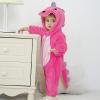 imageLOLANTA Toddler Dinosaur Animal Costume Unisex Baby Kids Flannel Hooded Romper Jumpsuit Dress Up OutfitHot Pink
