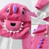 imageLOLANTA Toddler Dinosaur Animal Costume Unisex Baby Kids Flannel Hooded Romper Jumpsuit Dress Up OutfitHot Pink