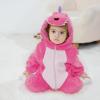 imageLOLANTA Toddler Dinosaur Animal Costume Unisex Baby Kids Flannel Hooded Romper Jumpsuit Dress Up OutfitHot Pink