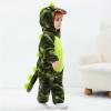 imageLOLANTA Toddler Dinosaur Animal Costume Unisex Baby Kids Flannel Hooded Romper Jumpsuit Dress Up OutfitTiedye Green