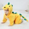 imageLOLANTA Toddler Dinosaur Animal Costume Unisex Baby Kids Flannel Hooded Romper Jumpsuit Dress Up OutfitYellow