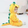 imageLOLANTA Toddler Dinosaur Animal Costume Unisex Baby Kids Flannel Hooded Romper Jumpsuit Dress Up OutfitYellow