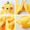 imageLOLANTA Toddler Dinosaur Animal Costume Unisex Baby Kids Flannel Hooded Romper Jumpsuit Dress Up OutfitYellow