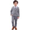 imageLOLANTA Boys Suit 2PCs Tuxedo Jacket Formal Wedding Ring Bearer Outfit Birthday Proms Dinner BlazersGrey