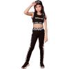 imageLOLANTA Girls 2Piece Dance Outfits Athletic Cropped Tank Top and Legging Pants Tracksuits SetBlack