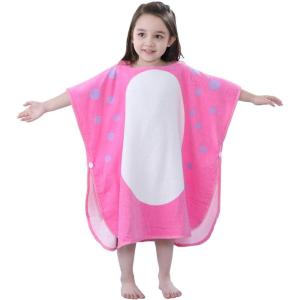 imageLOLANTA Kids Boys Girls Bath Towels Hooded Dinosaur Terry Cloth Cover ups Childrens Beach Towel Pool Swim Poncho CottonGreenANew13TPinkb