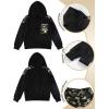 imageCamo Clothes for Boys Long Sleeve Hoodie and Pants Sets Kids 2 Piece Casual Outfits SweatsuitsBlack