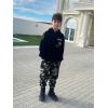 imageCamo Clothes for Boys Long Sleeve Hoodie and Pants Sets Kids 2 Piece Casual Outfits SweatsuitsBlack
