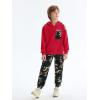 imageCamo Clothes for Boys Long Sleeve Hoodie and Pants Sets Kids 2 Piece Casual Outfits SweatsuitsRed