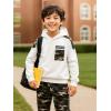 imageCamo Clothes for Boys Long Sleeve Hoodie and Pants Sets Kids 2 Piece Casual Outfits SweatsuitsWhite