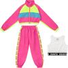 imageGirls Dance Clothing Set Hip Hop Modern Jazz Team Performance Costume Girls Dance Wear SetsHot Pink