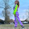 imageGirls Dance Clothing Set Hip Hop Modern Jazz Team Performance Costume Girls Dance Wear SetsPurple
