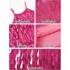 imageLOLANTA 2Pcs Girls Sequin Fringe Dress Salsa Cha Cha Tassel Latin Dance Dress ampamp Shorts Adjustable Spaghetti Strap 513 YrsRosepink