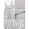 imageLOLANTA 2Pcs Girls Sequin Fringe Dress Salsa Cha Cha Tassel Latin Dance Dress ampamp Shorts Adjustable Spaghetti Strap 513 YrsSilver