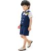 imageLOLANTA 4Pcs Summer Boys Suit Kids Dress Clothes Shirt Vest Shorts Bow Tie Waistcoat Tuxedo Wedding Ring Bearer OutfitNavy