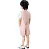 imageLOLANTA 4Pcs Summer Boys Suit Kids Dress Clothes Shirt Vest Shorts Bow Tie Waistcoat Tuxedo Wedding Ring Bearer OutfitPink