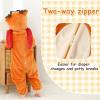 imageLOLANTA Baby Girls Elk Costumes Infant Romper Toddlers Fleece Hooded Jumpsuit Cute Colorful Bodysuit Christmas GiftsOrange Elk