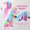 imageLOLANTA Baby Toddler Girls Onepiece Jumpsuit Infant Fleece Hooded Rompers Double Way Zipper Closure 6 Months3TBlue Unicorn