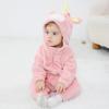 imageLOLANTA Baby Toddler Girls Onepiece Jumpsuit Infant Fleece Hooded Rompers Double Way Zipper Closure 6 Months3TPink Unicorn