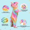 imageLOLANTA Baby Toddler Girls Onepiece Jumpsuit Infant Fleece Hooded Rompers Double Way Zipper Closure 6 Months3TRainbow Unicorn