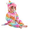 imageLOLANTA Baby Toddler Girls Onepiece Jumpsuit Infant Fleece Hooded Rompers Double Way Zipper Closure 6 Months3TRainbow Unicorn