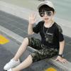 imageLOLANTA Boy Summer Clothes Kids Casual 2 Piece Outfit Cotton TShirt Camouflage Shorts SetBlack