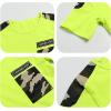 imageLOLANTA Boy Summer Clothes Kids Casual 2 Piece Outfit Cotton TShirt Camouflage Shorts SetChartreuse